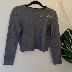 ZARA Plaid Long Sleeve Top